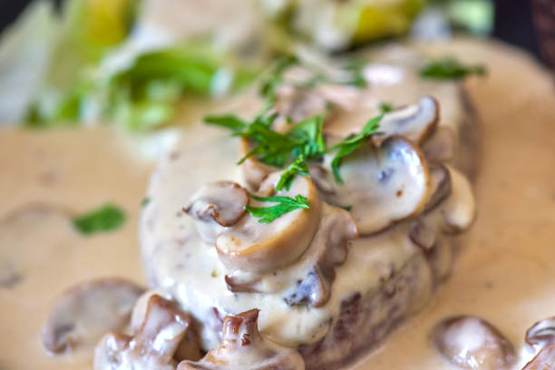 Filet de bœuf sauce crème champignon