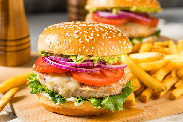 Chicken burger assiette