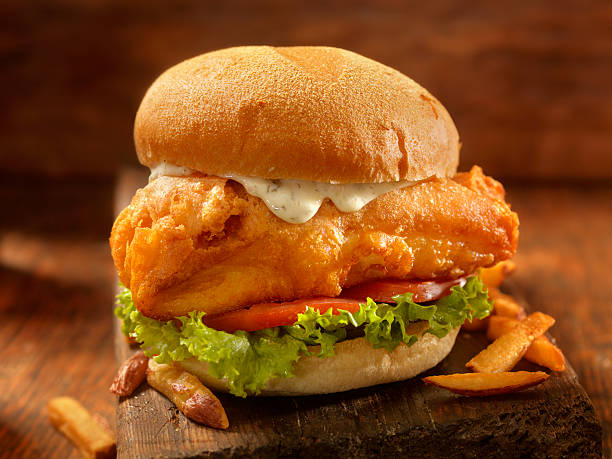 Fish burger assiette