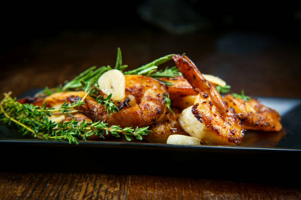 Gambas sautées à l’ail