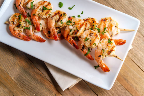 Brochette de gambas