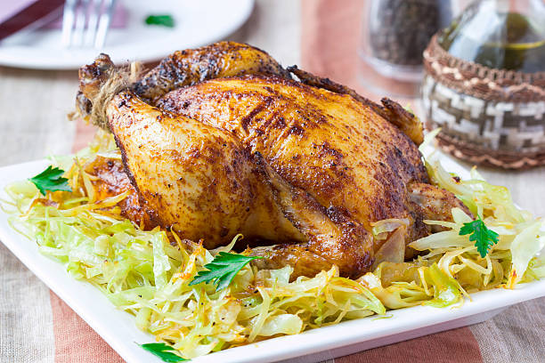 Poulet entier braisé